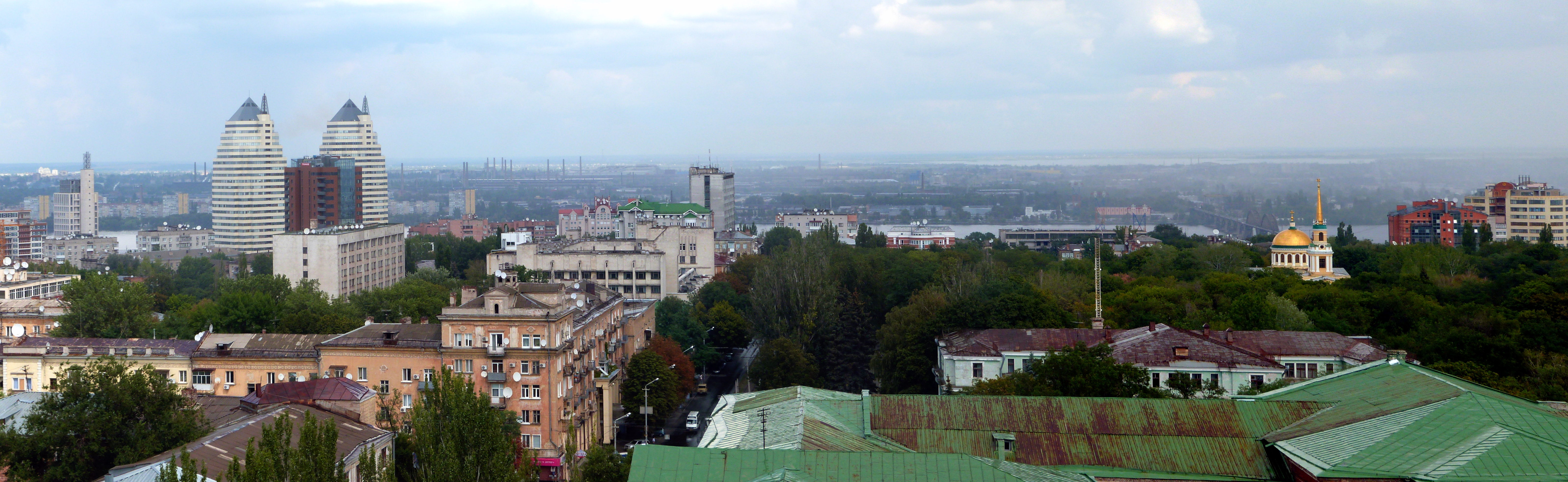 Archive photo of Dnipro on 17 August 2012. It does not depict the current attack or damage.