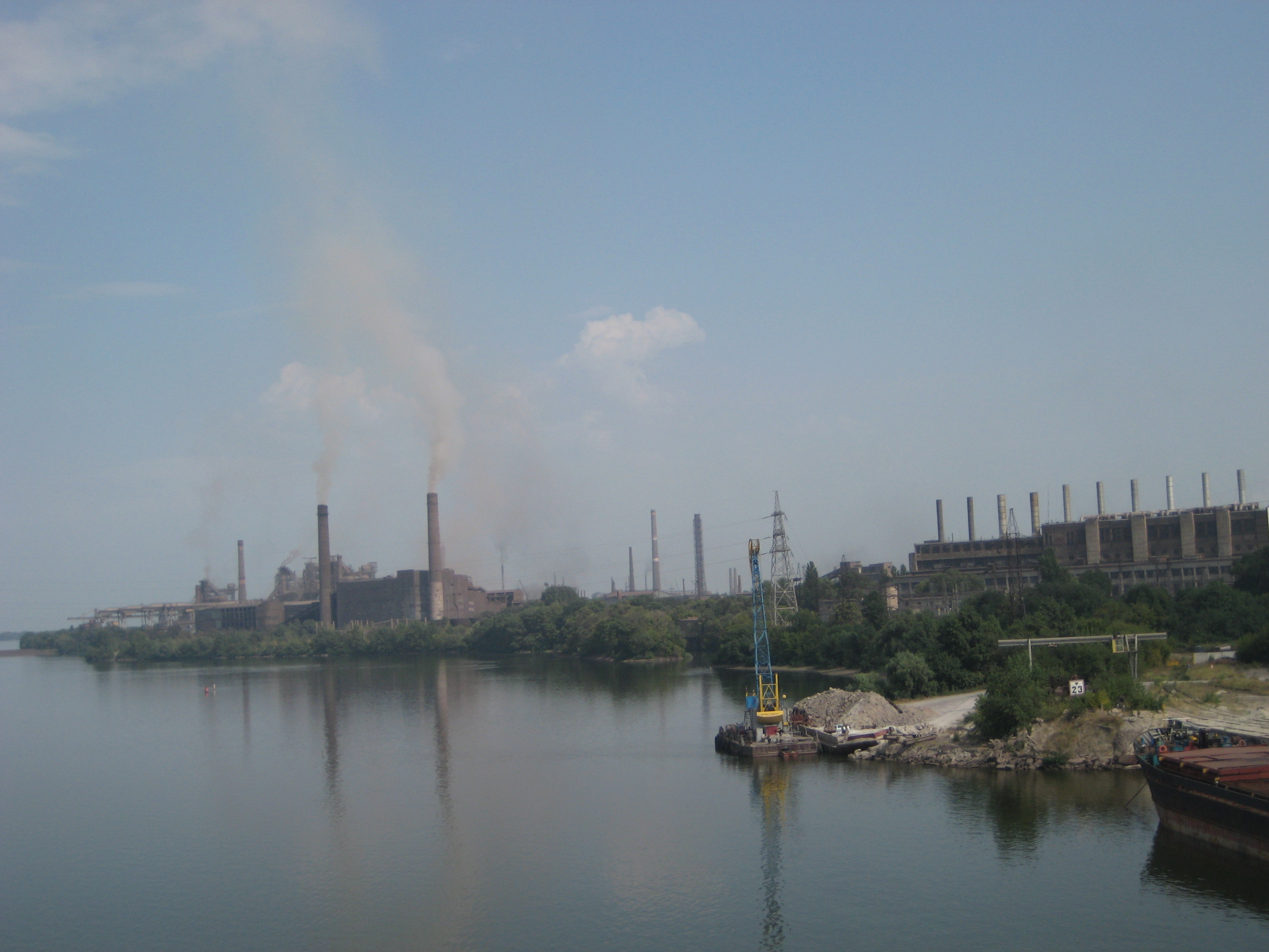 Archive photo of the Kamianske steelworks on 11 August 2010. It does not depict the 5 September 2026 attack or its damage.