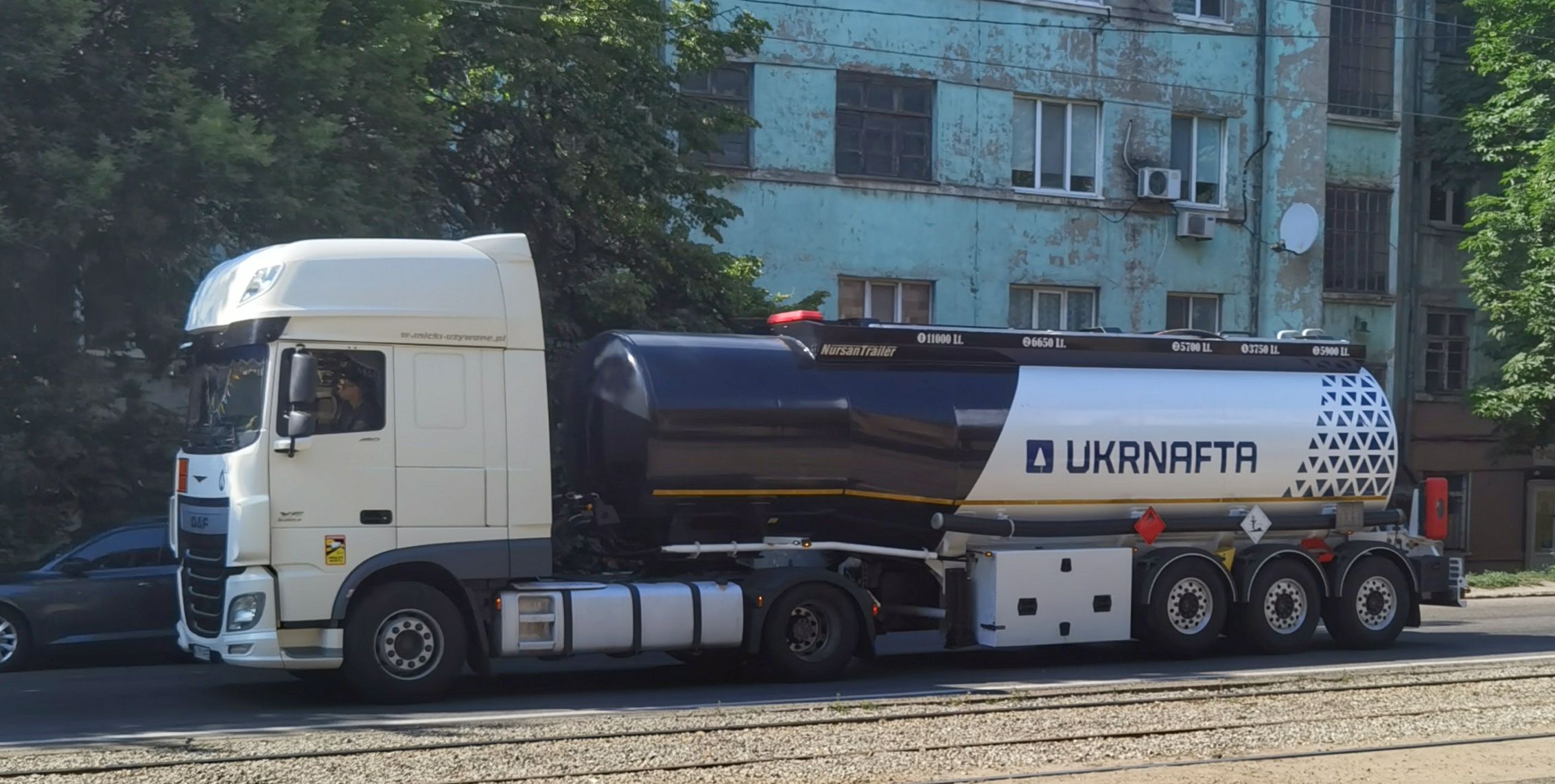 Archive photo of a Ukrnafta tanker truck on 9 June 2026. It does not depict the current attacks or their targets.